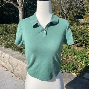 cropped green polo AMERICAN EAGLE